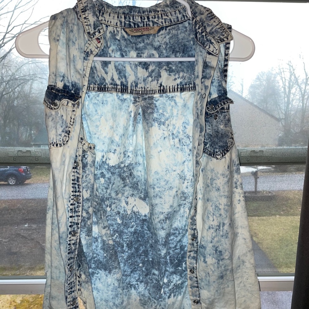 Washed out Jean vest